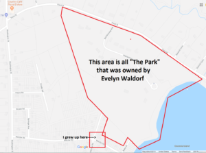 image of map depicting the area of Waldorf Park at Robin's Pond, East Bridgewater, Massachusetts